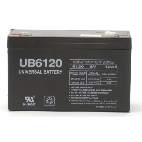Bsc Preferred UPG 6V 12Ah Sealed Lead Acid - AGM - VRLA Battery - F2 - UPG-D5778