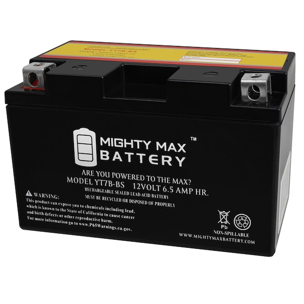 Mighty Max Battery YT7B-BS 12V 6.5AH Replacement Battery for Suzuki Drz400e 2000 - MAX3946471