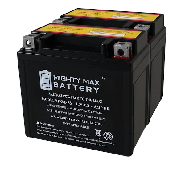 Mighty Max Battery Battery Replacement for Power Sports Battery - 2PK - MAX3455188
