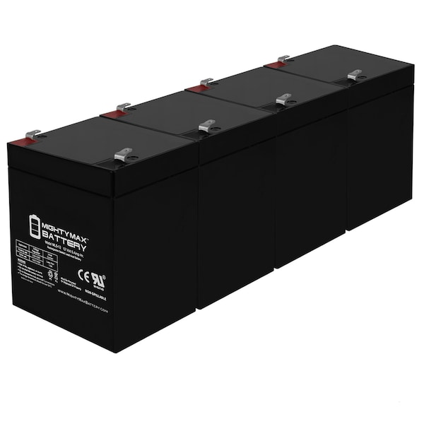 Mighty Max Battery 12V 5AH SLA Battery Replacement for Vision CP1250H - 4 Pack - ML5-12MP4184510