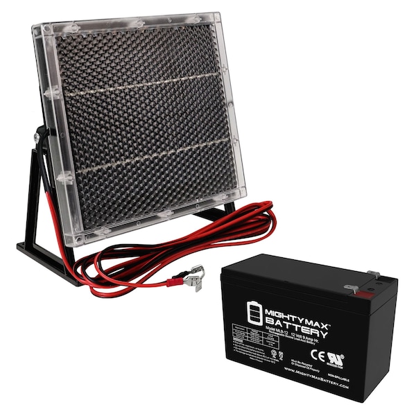 Mighty Max Battery 12V 9AH Battery For Razor MX350 / M400 With 12V Solar Panel - MAX3466603