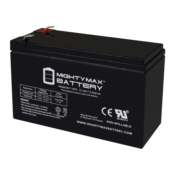 Mighty Max Battery 12V 7Ah F2 Replacement Battery for APC Back-UPS LS 700 - MAX3931195