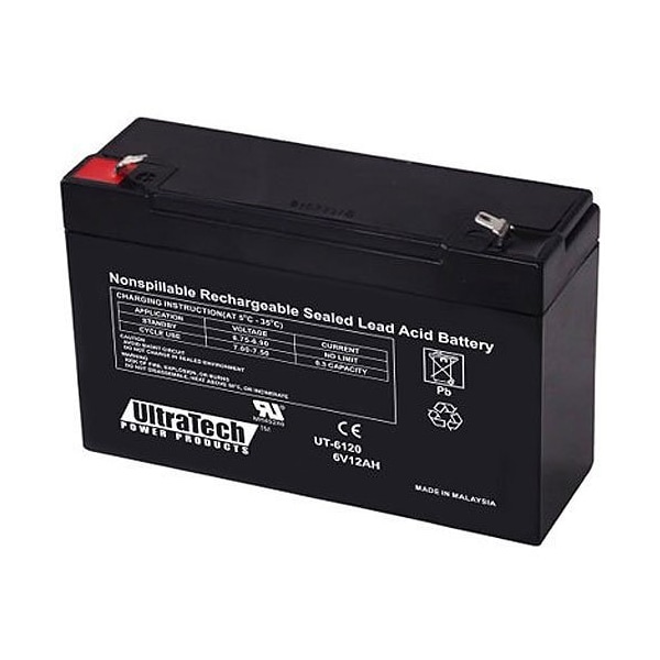 Ultratech BATTERY 6V 12AH LEAD ACID - IM-6120