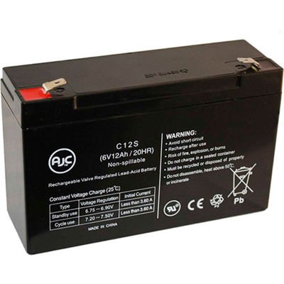 Battery Clerk AJC  B&B BP12-6 T2 6V 12Ah Sealed Lead Acid Battery - B&B-BP12-6 T2