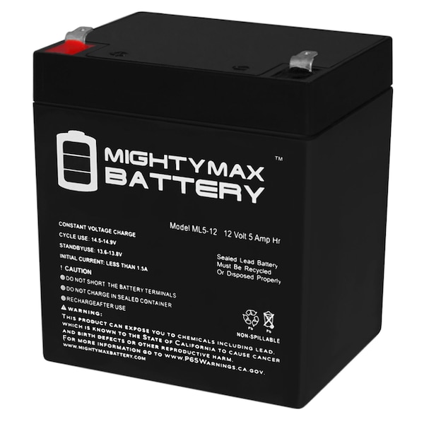 Mighty Max Battery 12V 5AH SLA Battery Replacement for Vision CG12-5A - ML5-122676520