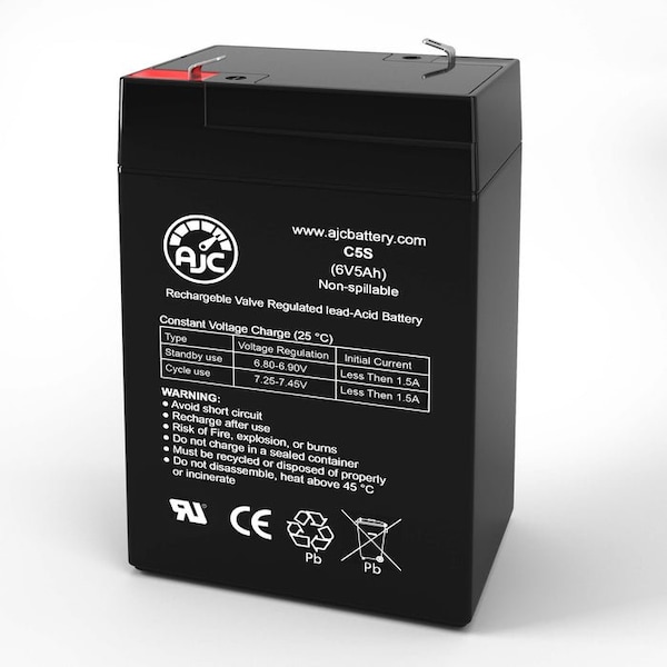 Bsc Preferred Huffy Hello Kitty Bubble Quad 19011 6V 5Ah Ride-On Toy Replacement Battery - AJC-C5S-V-1-200862