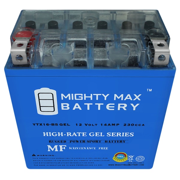 Mighty Max Battery YTX16-BS GEL Battery for Suzuki 1400cc VS1400GL Intruder GLP S83 1999 - YTX16-BSGEL37