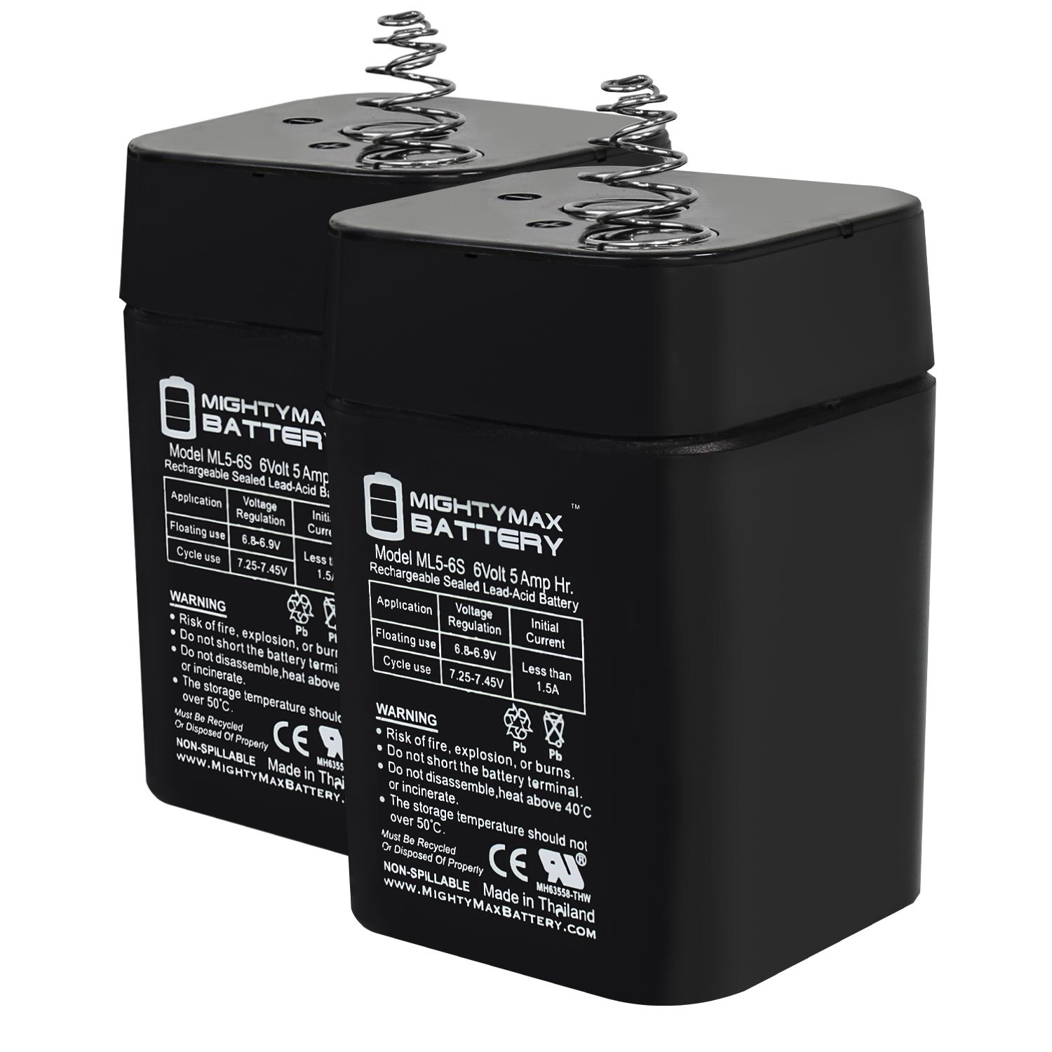Mighty Max Battery 6V 5AH SLA Replacement Battery Compatible with Yuntong YT-650 - 2PK - MAX3986120