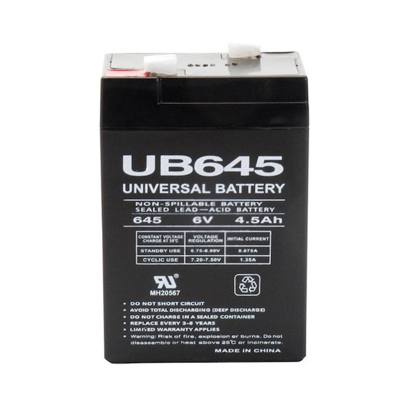 Upg UPG 4.5 Ah 6 V Lead Acid Automotive Battery - 86456