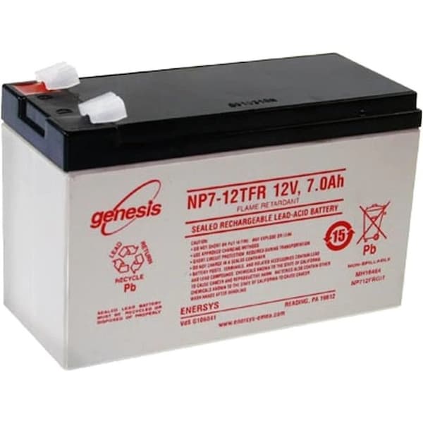 Enersys Genesis 12V 7Ah F2 Flame Retardant SLA Rechargeable Battery - NP7-12TFR