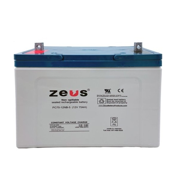 Zeus Battery Products 75Ah 12V Nb Sealed Lead Acid Battery - PC75-12NB