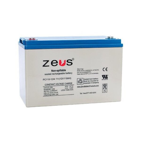 Zeus Battery Products 110Ah 12V M8 Sealed Lead Acid Battery - PC110-12M FR