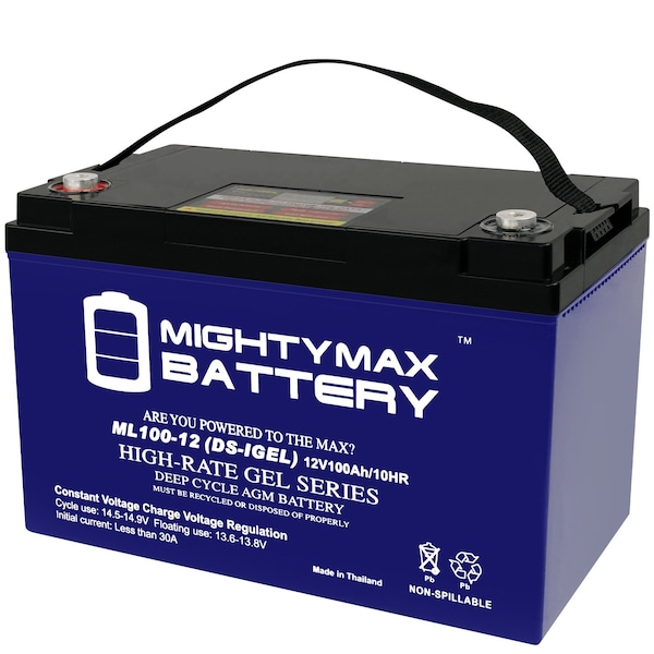 Mighty Max Battery 12V 100AH GEL Replacement Battery for Casil CA121000 - MAX3962313
