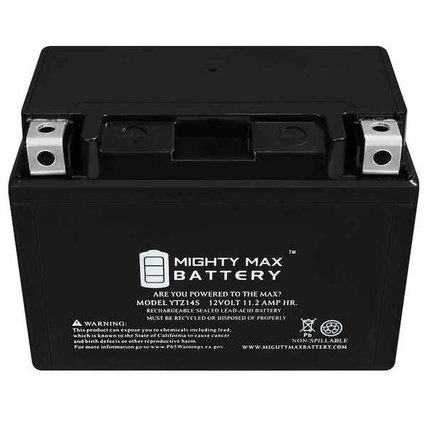 Mighty Max Battery 12V 11.2Ah Battery Replacement for Motosport GTZ14-S - YTZ14S1065
