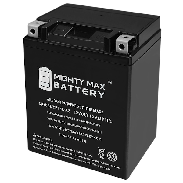 Mighty Max Battery YB14L-A2 12V 12Ah Battery for Piaggio-Gilera 500 Nexus 500ie 2010 - YB14L-A2105