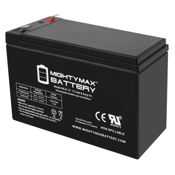 Mighty Max Battery 12V 8Ah SLA Replacement Battery for Powervar ABCEG251-11 - MAX3968429