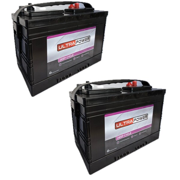 Ultrapower 12V 780 MCA Maintenance-Free Marine Battery Group 27, 2PK - EV27