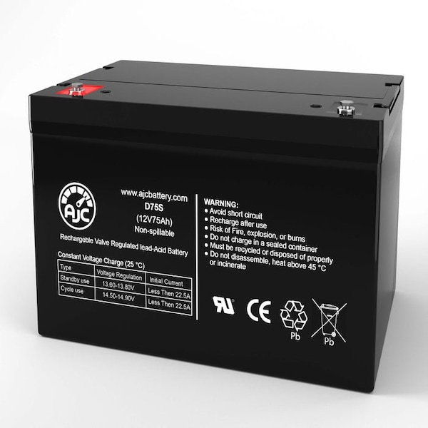 Bsc Preferred Power Battery PRC-1290S 12V 75Ah UPS Replacement Battery - AJC-D75S-IT-R-0-182101