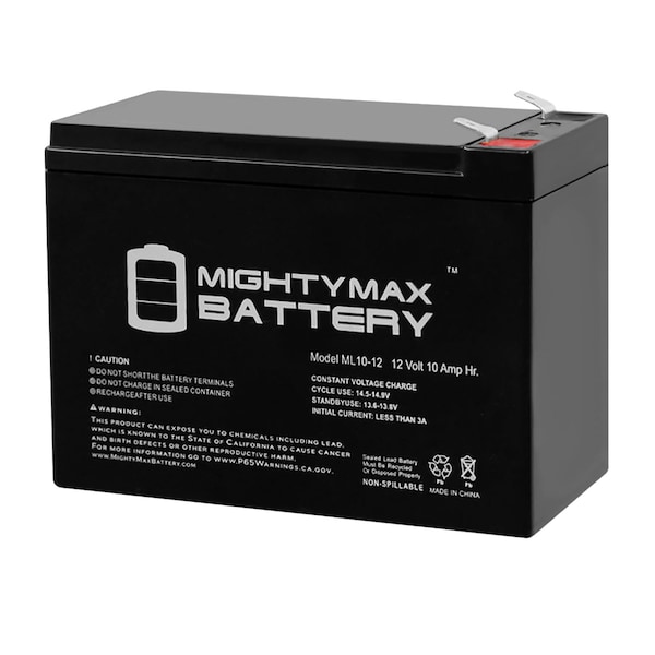 Mighty Max Battery 12V 10AH SLA Replacement Battery for RazorChopper - 2 Pack - ML10-12MP2311913846352