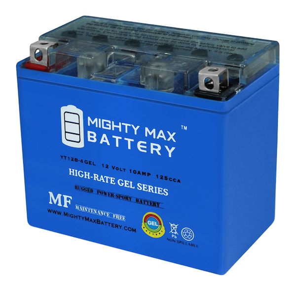 Mighty Max Battery YT12B-4 GEL 12V 10Ah Battery Replaces Ducati 750cc Monster 2001-2007 - YT12B-4GEL115