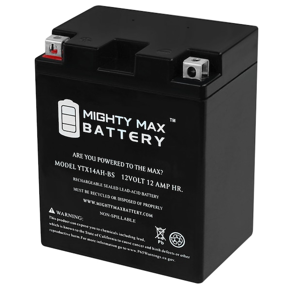 Mighty Max Battery 12-Volt 12 Ah 210 CCA Rechargeable Sealed Lead Acid AGM Battery - YTX14AH