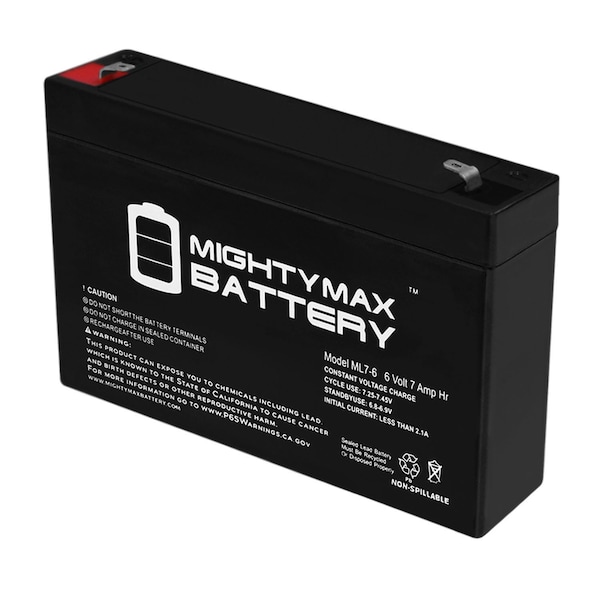 Mighty Max Battery 6V 7Ah SLA Replacement Battery for Dyna-Ray DR7375SG - ML7-6123441