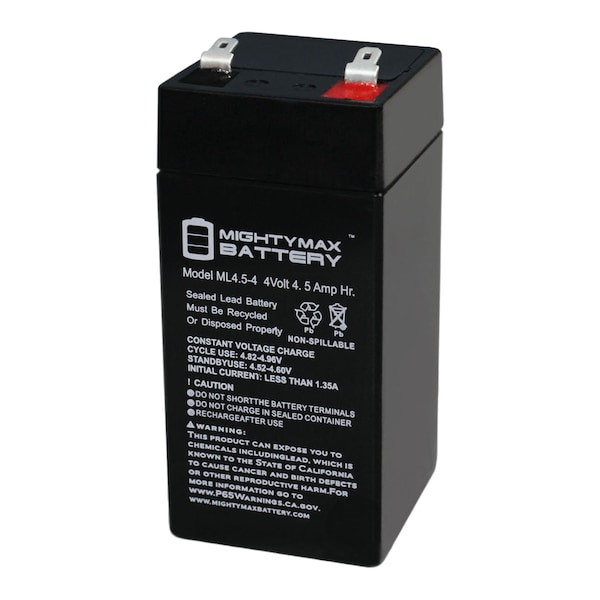 Mighty Max Battery 4 Volt 4.5 Ah SLA Replacement Battery for Sonnenschein N4812I - ML4.5-433