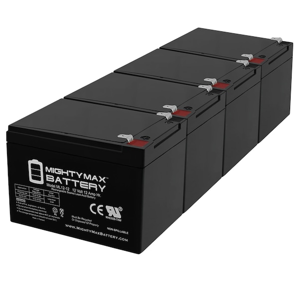 Mighty Max Battery 12V 12AH SLA Battery Replacement for Simplex 4010ES - 4 Pack - ML12-12F2MP445814185370