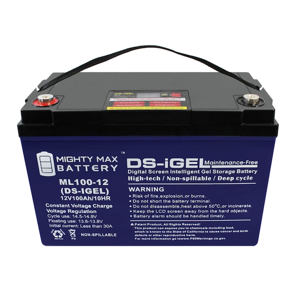 Mighty Max Battery 12V 100AH GEL Battery Replacement for Interstate DCM0100 - ML100-12GEL11