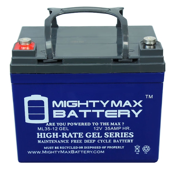 Mighty Max Battery 12V 35AH GEL Battery for SOLAR ENERGY STORAGE - ML35-12GEL82