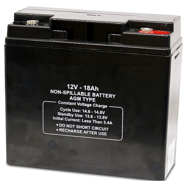 Zoro Select Battery, Sealed Lead Acid, 12V, 17Ah, Bolt, Standards: UR - 2UKH6