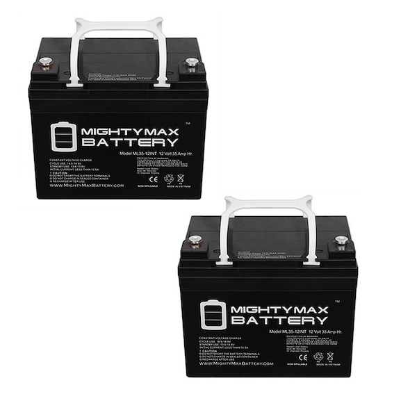 Mighty Max Battery 12V 35AH INT Battery Replaces Pride Mobility Jazzy 1113 - 2 Pack - ML35-12INTMP26