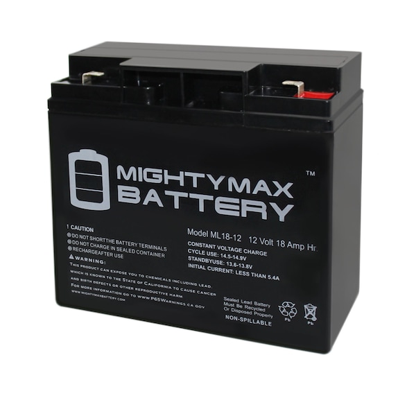 Mighty Max Battery 12V 18AH F2 SLA Replacement Battery for Eagle Picher CF-12V18 - ML18-12F262