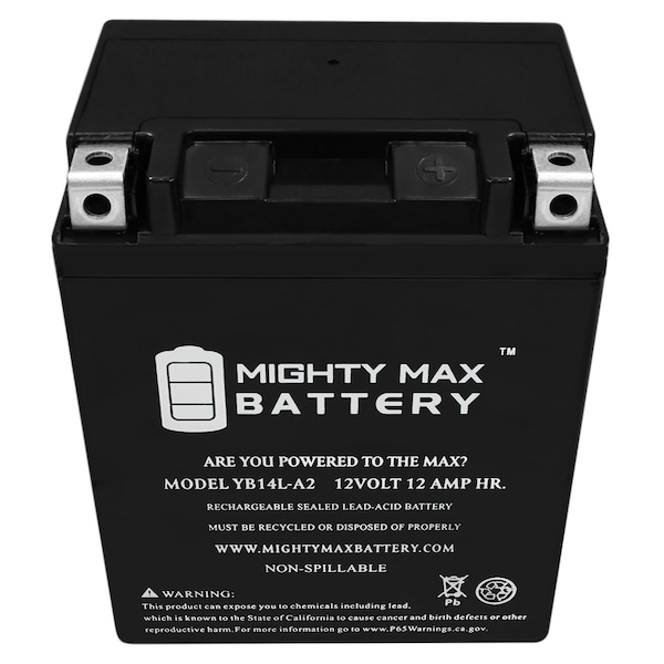 Mighty Max Battery YB14L-A2 12V 12Ah Battery for Honda 500 CX500, C, D, T 1978 - 1982 - YB14L-A219