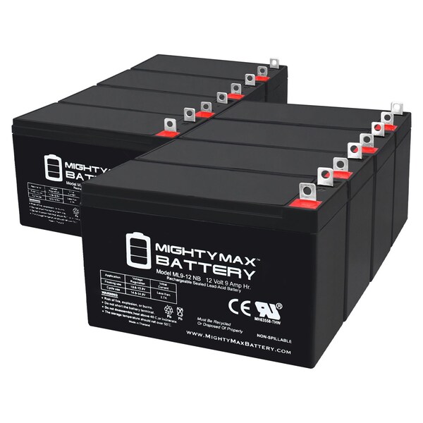 Mighty Max Battery 12V 9AH SLA Replacement Battery for DeWalt 8000 Watt Portable Generator - 8PK - MAX3973673