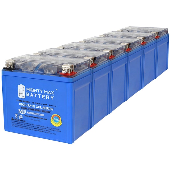 Mighty Max Battery YTX5L-BSGEL 12V 4AH Replacement Battery compatible with Duromax 4400 4400XE Generator - 6PK - MAX3998243