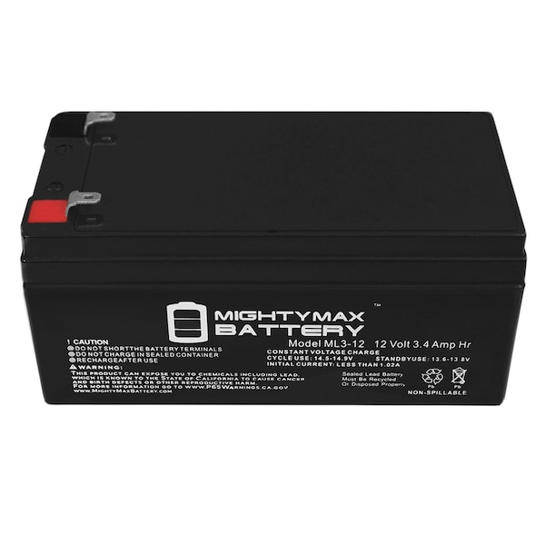 Mighty Max Battery 12V 3AH Battery for Black Decker CST1200 Cordless Trimmer - 4 Pack - ML3-12MP452562348