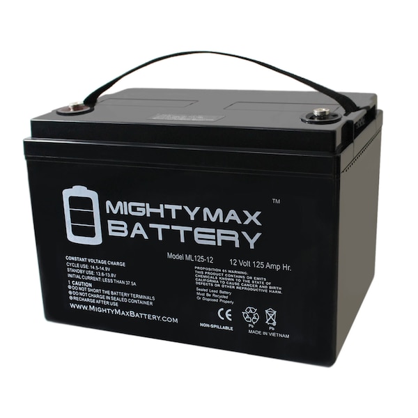 Mighty Max Battery 12V 125AH SLA Battery for GOAL ZERO Yeti 1250 Comp. - ML125-1210