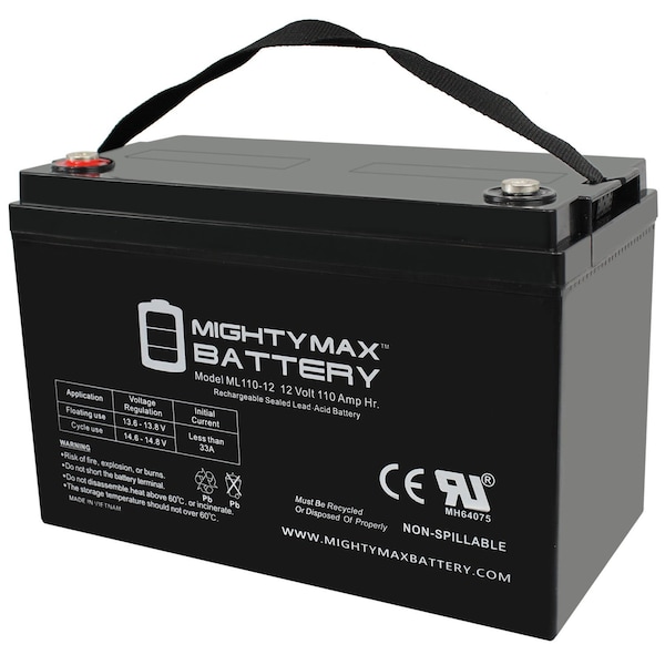 Mighty Max Battery 12V 110AH SLA Replacement Battery for Victron BAT412101104 - MAX3970774
