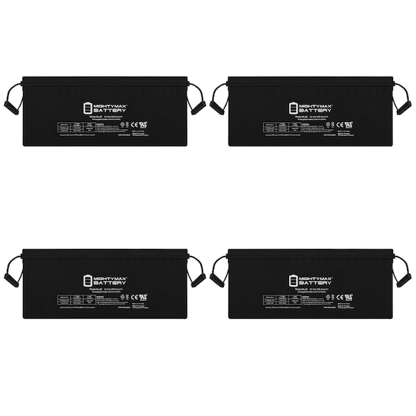 Mighty Max Battery 12V 200Ah 4D Battery Replacement for MK 8A4D / 8G4D / 8G8D - 4PK - MAX3906816