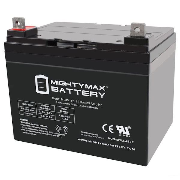 Mighty Max Battery 12V 35AH SLA Battery Replacement for U1HR1500S 0120935 - MAX3936266