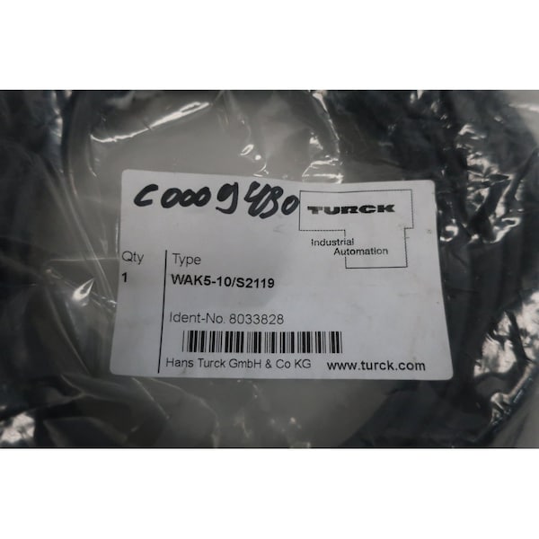 Cable de conexión Turck Wak5-10/S2119 de 5 metros - WAK5-10/S2119