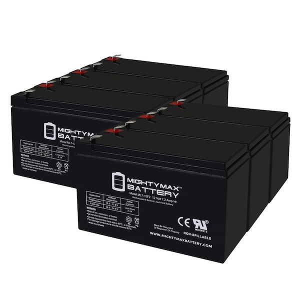 Mighty Max Battery 12V 7Ah F2 Replacement Battery for Solo Backpack Sprayer - 6PK - MAX3975862
