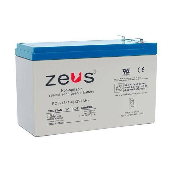 Zeus Battery Products 7Ah 12V F1 Sealed Lead Acid Battery - PC7-12F1
