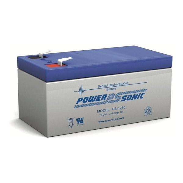 Power-Sonic 12V 3Ah F1 AGM Rechargeable Battery - PS-1230 F1