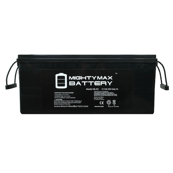 Mighty Max Battery 12-Volt 200 Ah Rechargeable AGM Sealed Lead Acid Battery - ML4D