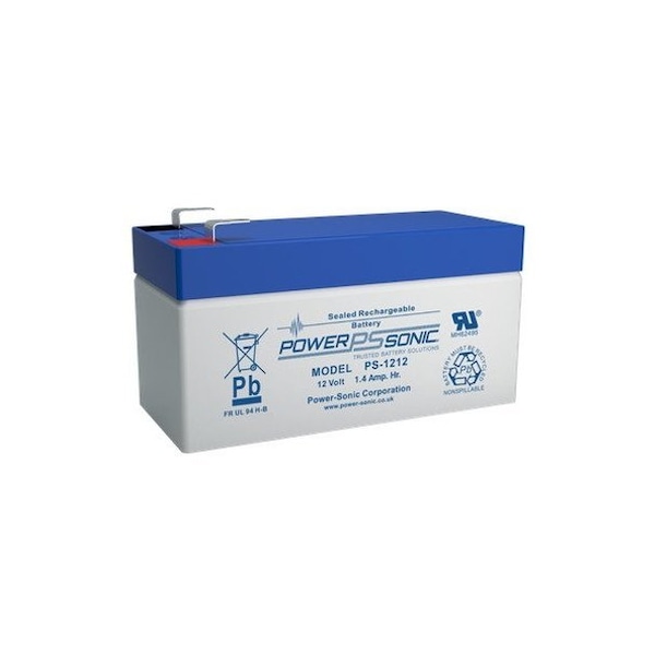 Power-Sonic 12V 1.4Ah F1 AGM Rechargeable Battery - PS-1212 F1