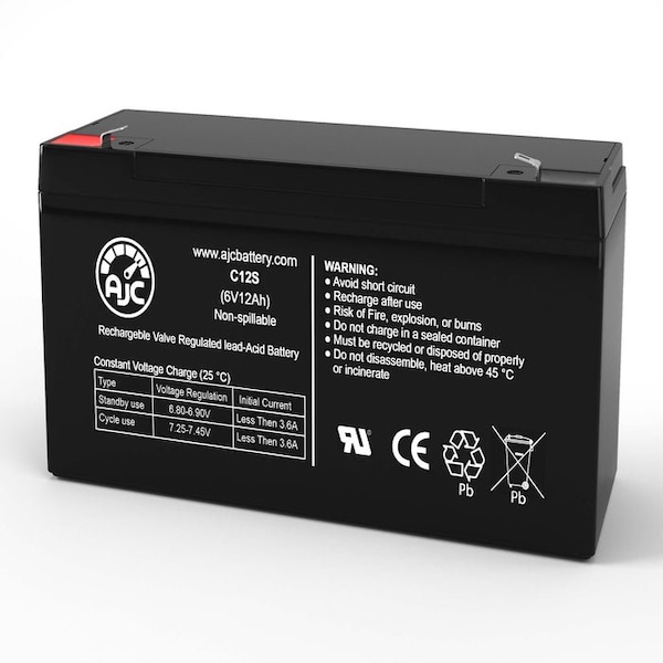 Bsc Preferred Lithonia Lithonia ELM4 6V 12Ah Emergency Light Replacement Battery - AJC-C12S-J-0-188205