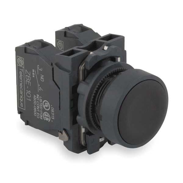 Schneider Electric Botón pulsador no iluminado, 22 mm, 1NA, Negro - XB5AA21