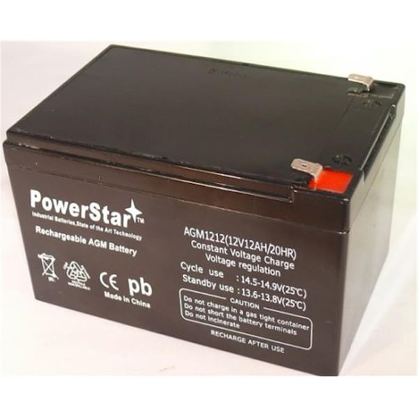 Batteryjack PowerStar NP12-12-250-NP12-12 Sealed Lead Acid Battery 12V- 12Ah - AGM1212-72